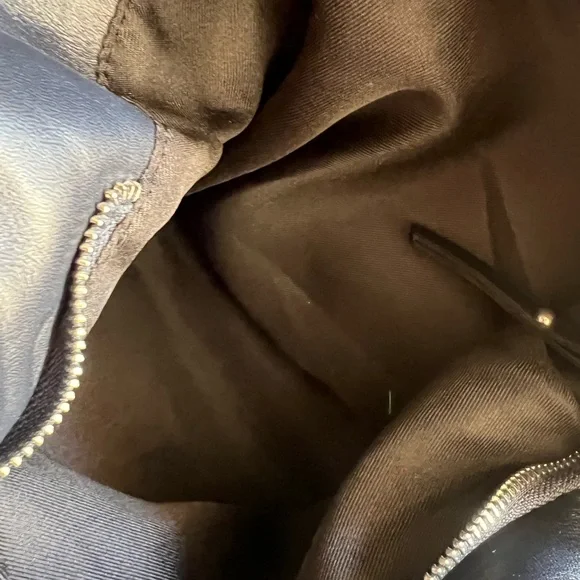 Vera Pelle made in Italy leather handbag bleu navy - Picture 10 of 12